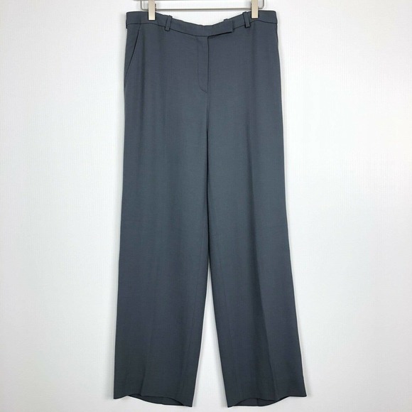 Armani Collezioni Pants - Armani Collezioni Wool Trouser Blue Straight Leg
